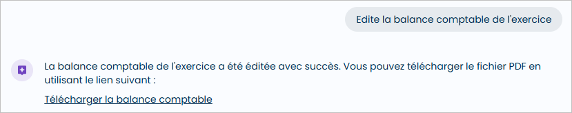 Lien de t�l�chargement fichier PDF de la balance comptable de l'exercice
