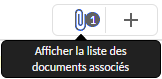 Ic�ne GED en forme de trombone avec le nombre de documents � visualiser