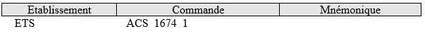 Etablissement ETS Commande ACS 1674 1